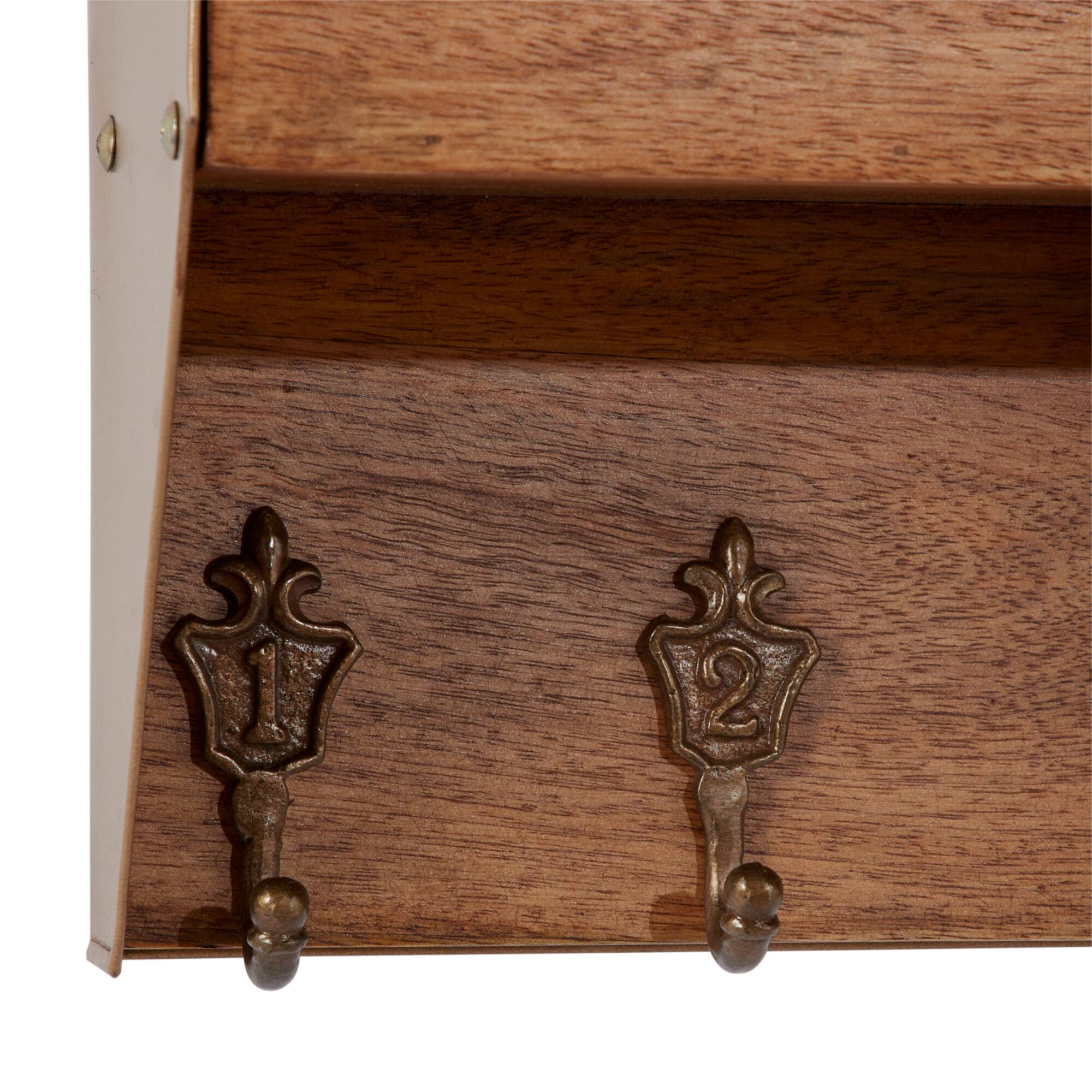 Brown Metal Industrial Wall Shelf, 29" x 9" x 5"